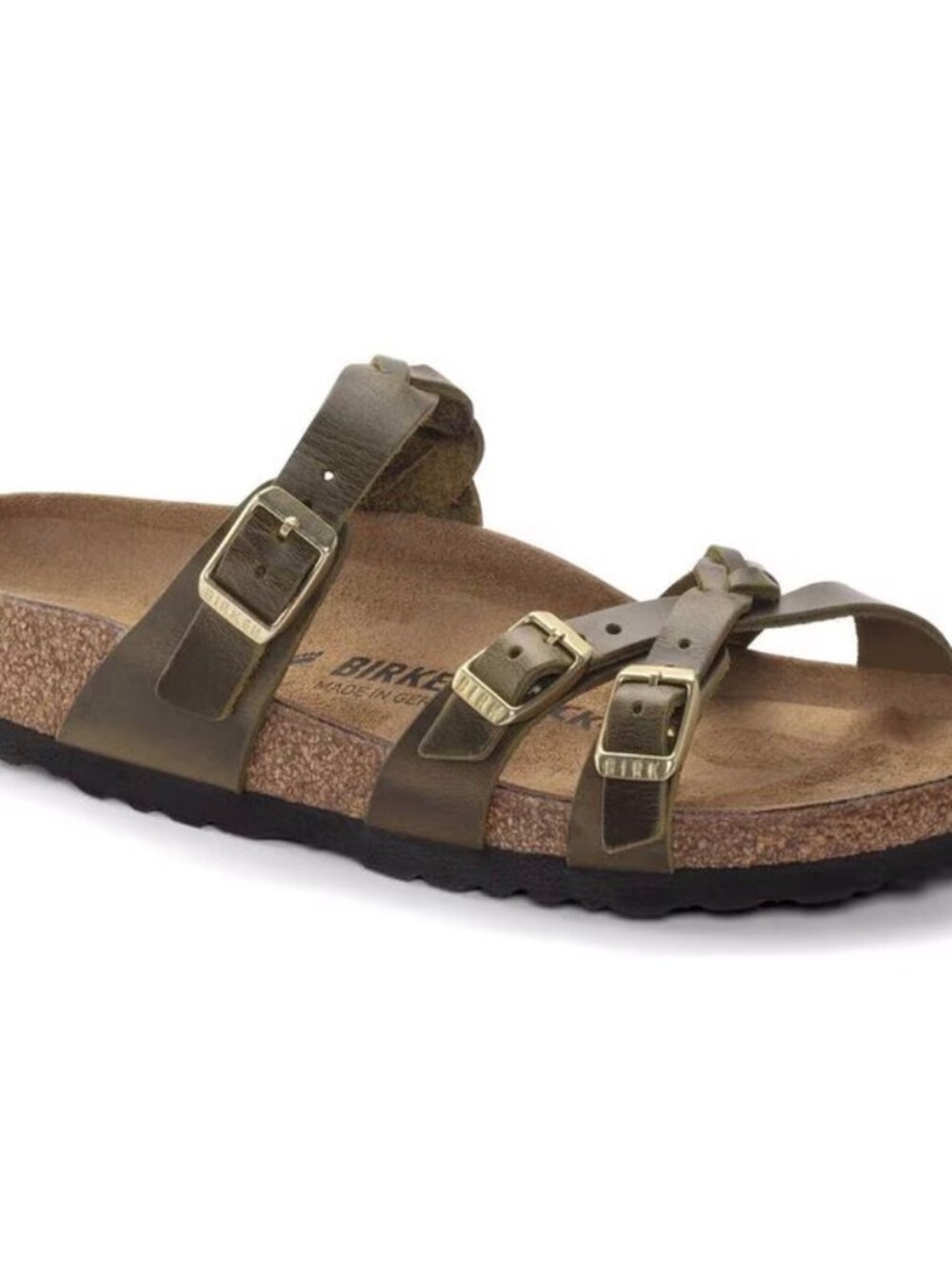 Birkenstock Franca Braided Sandal – Green Olive Oiled Leather – Women’s 9US NWT - Picture 5 of 7